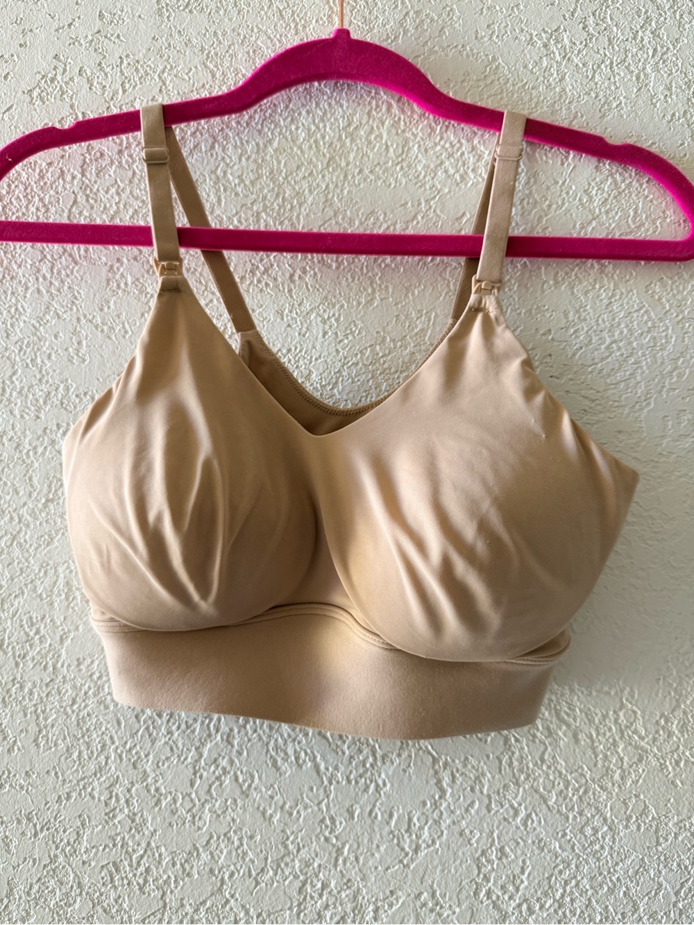 HARPER WILDE Bliss Nursing Triangle Beige Tan Adjustable Straps Bra Size Medium